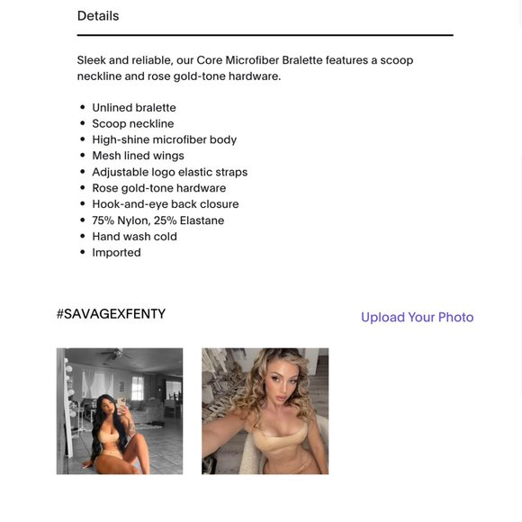 NWT Savage X Fenty Core Microfiber Bralette & Panty Set - Picture 6 of 7